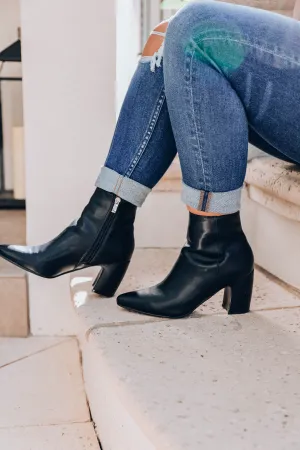 Fun and Flirty Booties - Black