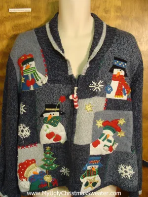 Fun Snowmen Ugly Xmas Sweater