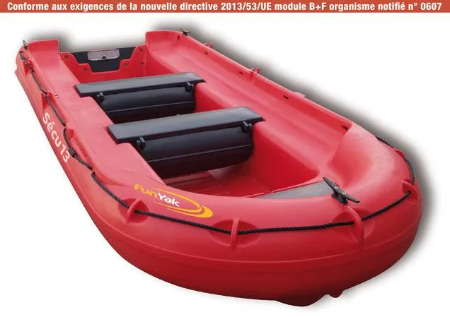 Fun Yak SECU 13 390cm  Rouge Gris