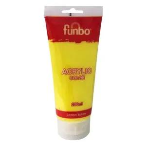 Funbo Acrylic Color Tube 200ml 21 Lemon Yellow