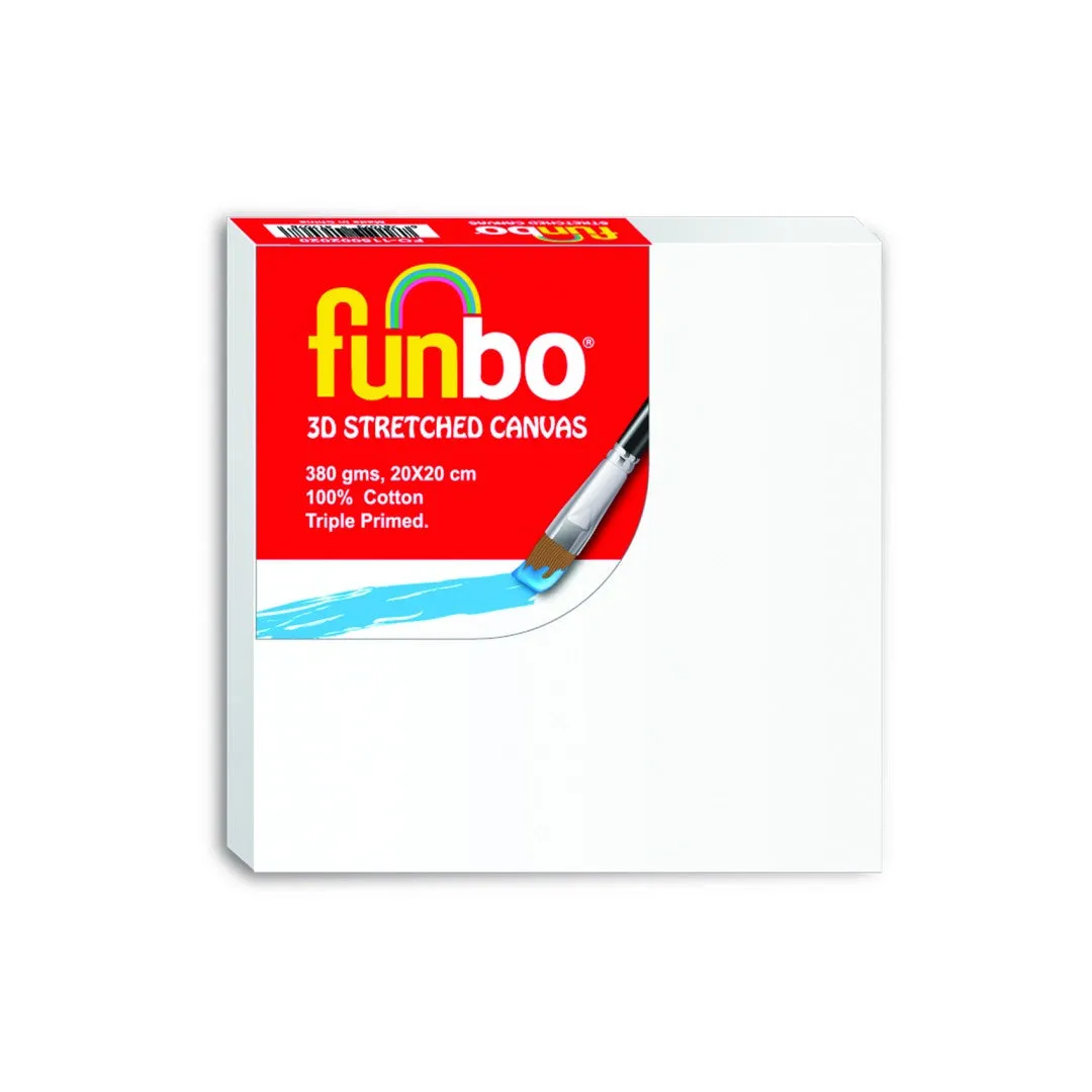 Funbo Stretched 3D canvas 380 gms 20X20 cm