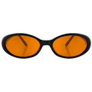 FUNKED Black/Orange Oval Sunglasses