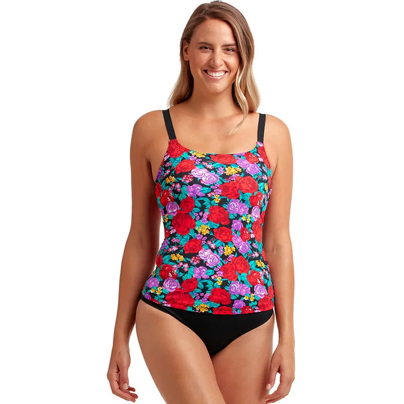 Funkita - Wild Roses Grow - Ladies Scoop Neck Tankini Top