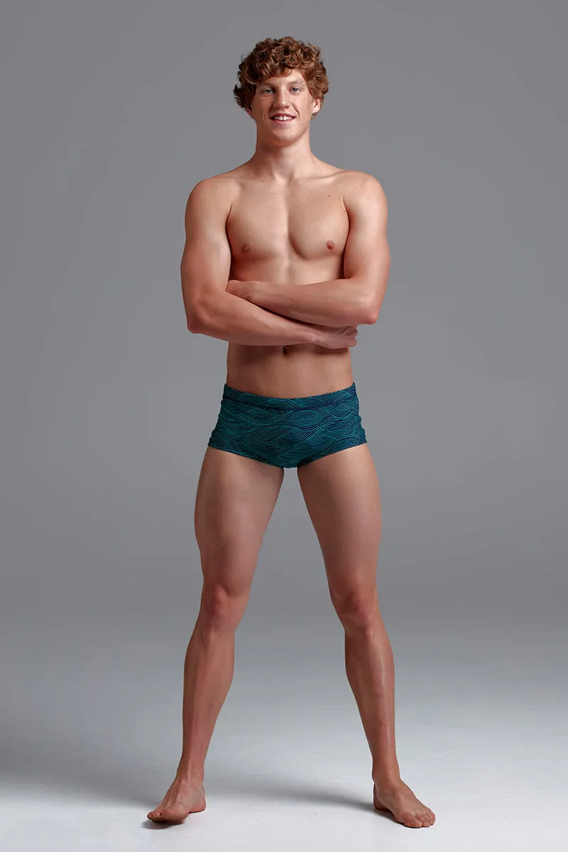 Funky Trunks - Ripples - Mens Plain Front Trunks