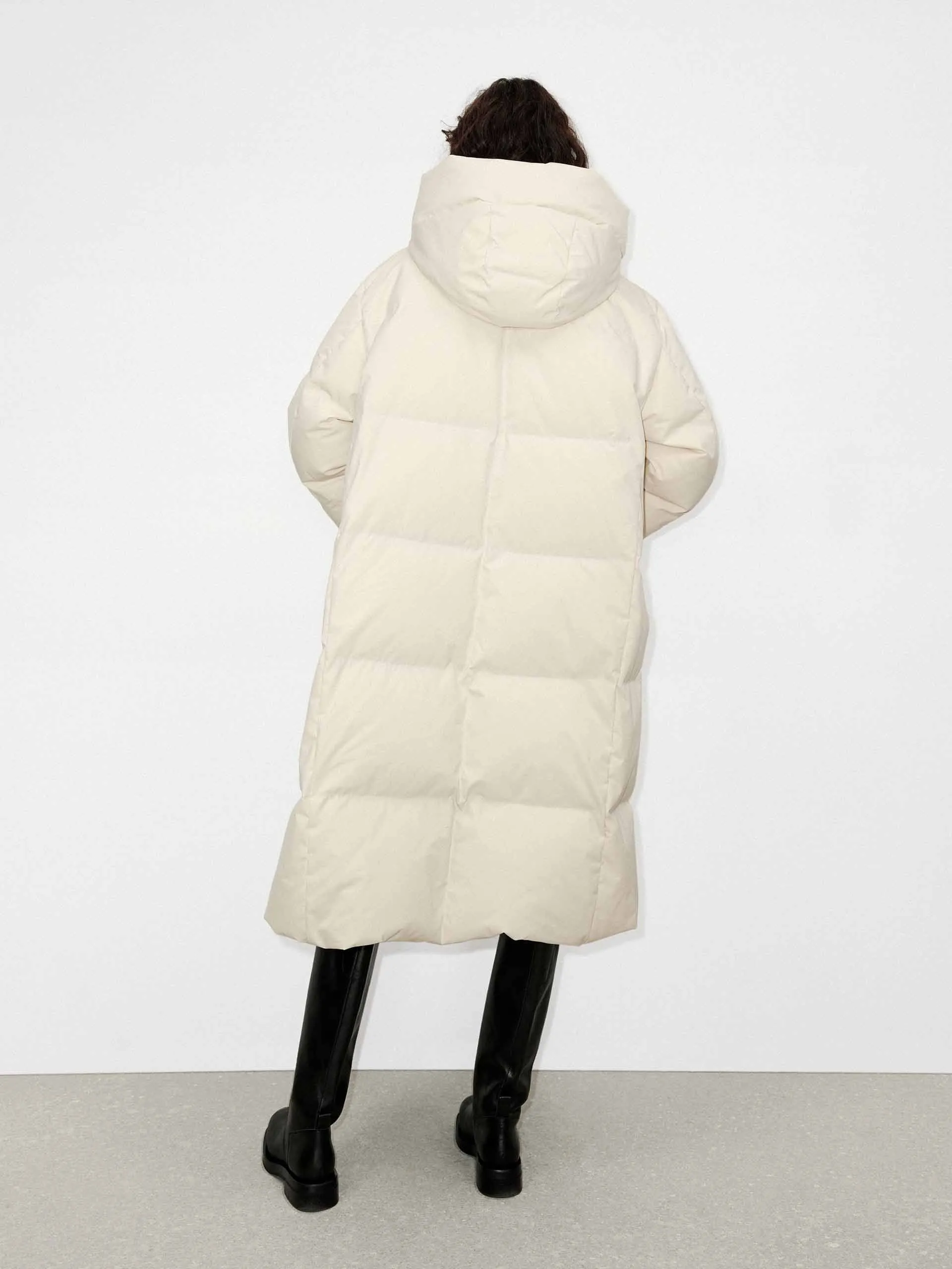 Funnel Neck Long Down Jacket