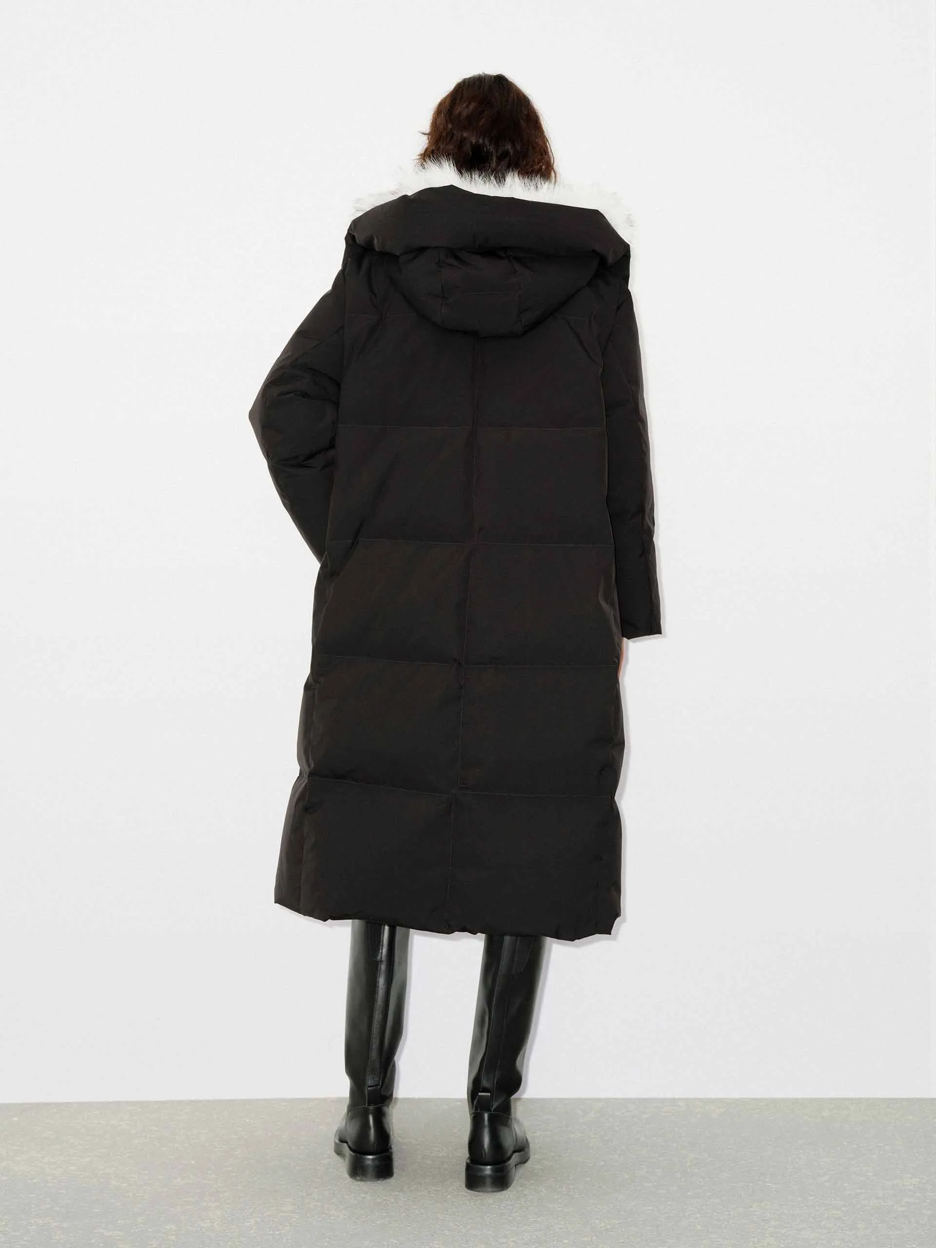 Funnel Neck Long Down Jacket