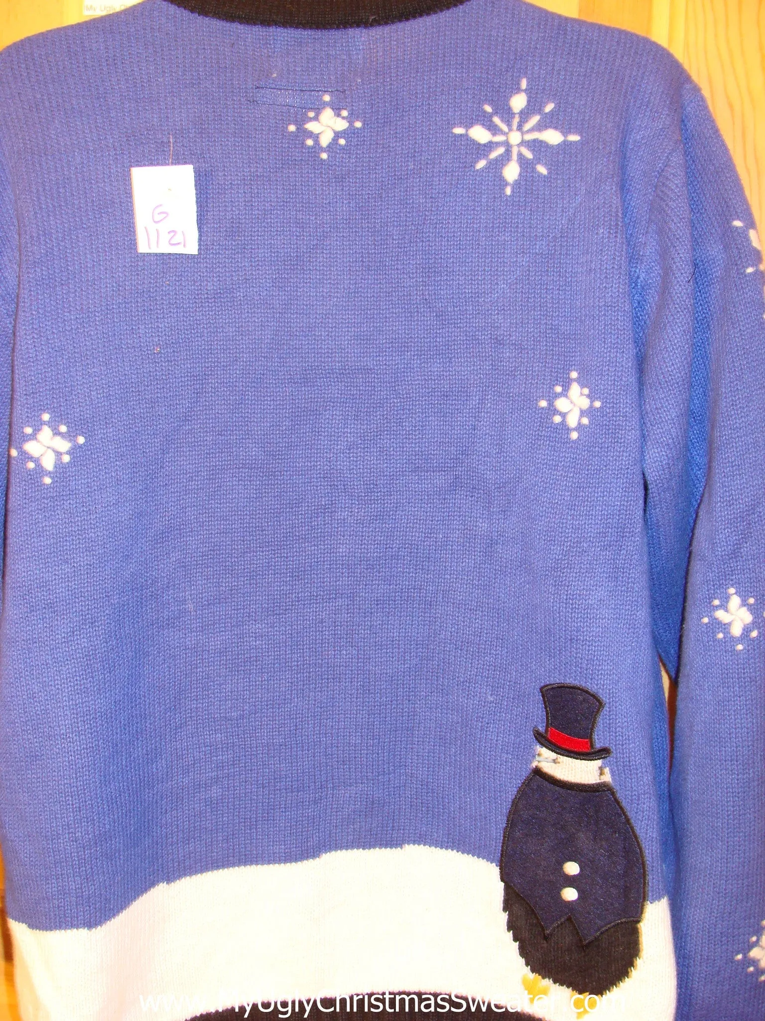 Funny Christmas Sweater with Lights Penguin Winter