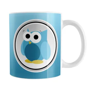 Funny Cute Blue Owl Mug