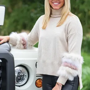 Fur Cuff Sweater