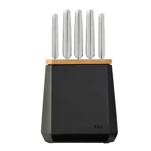 Furi Stone Knife Block Set Midnight 6 Piece