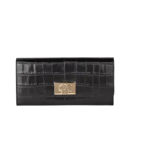 Furla 1927 Continental Wallet - Ares Black and Gold