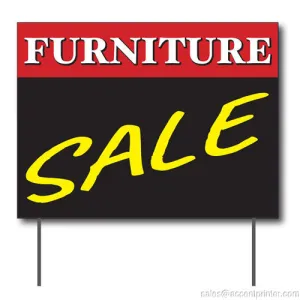 Furniture Sale Curbside Sign, 24"w x 18"h, Full Color Double Sided