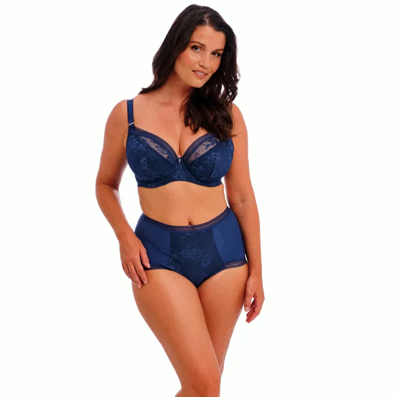 Fusion Lace Padded Plunge Bra French Navy Blue - Fantasie