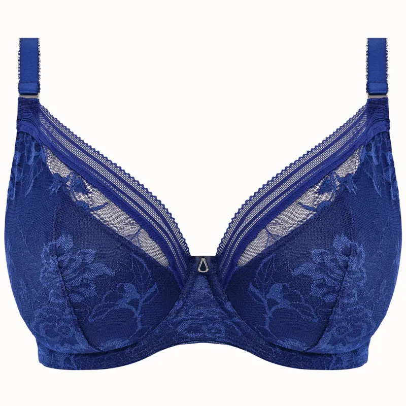 Fusion Lace Padded Plunge Bra French Navy Blue - Fantasie