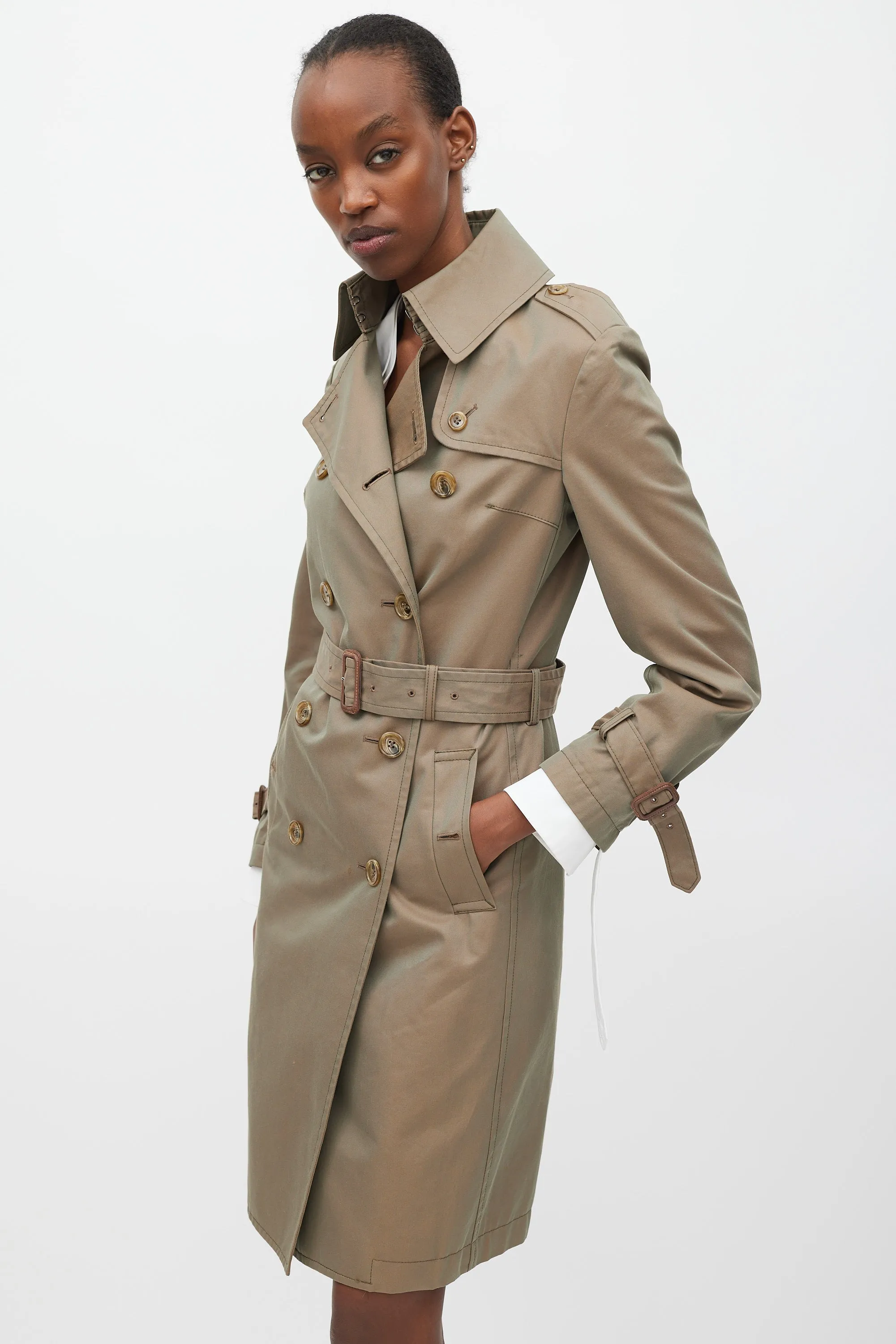 FW 2006 Iridescent Green Trench Coat