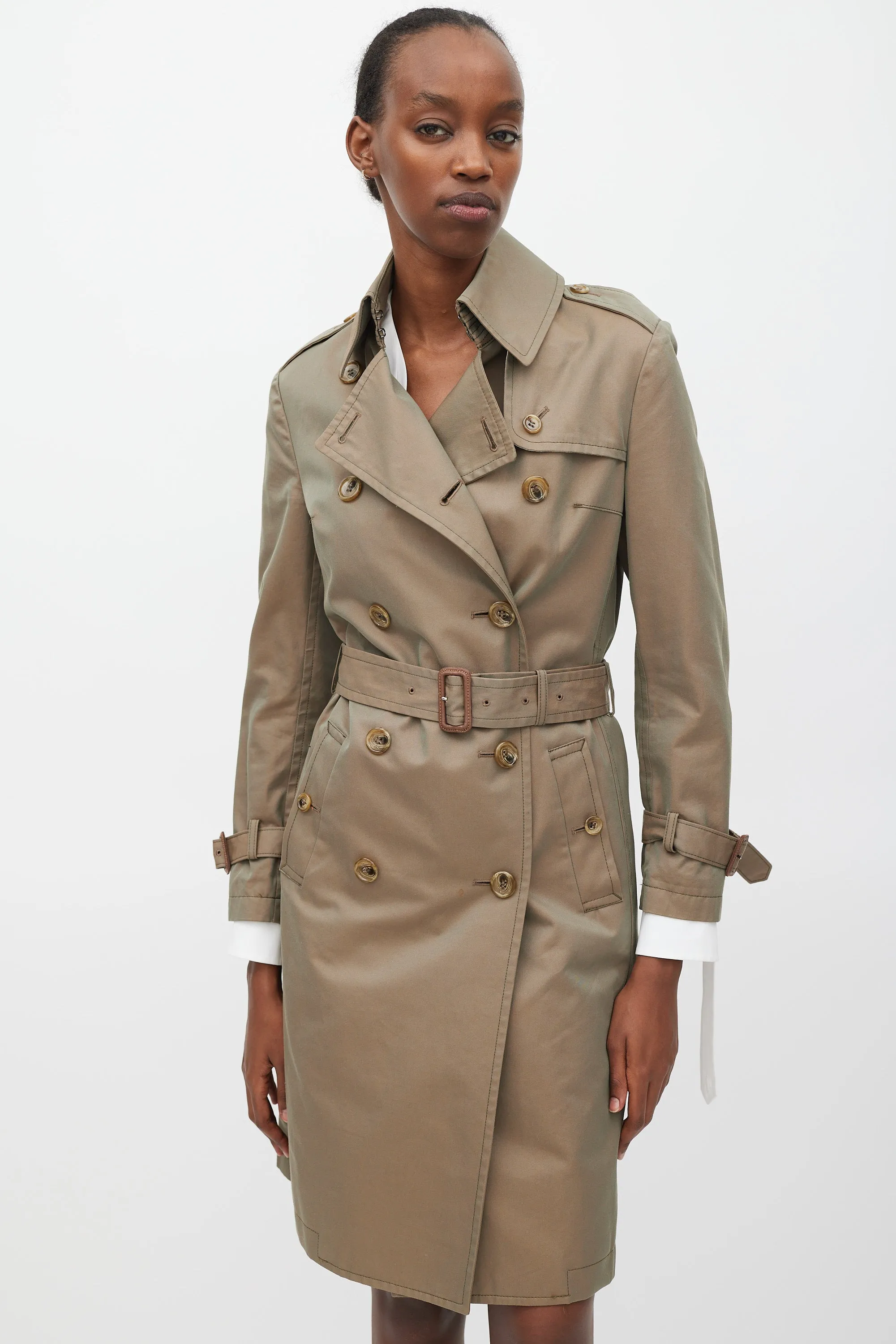 FW 2006 Iridescent Green Trench Coat