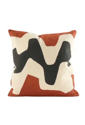 Fylix Wool/Linen Cushion - Rust