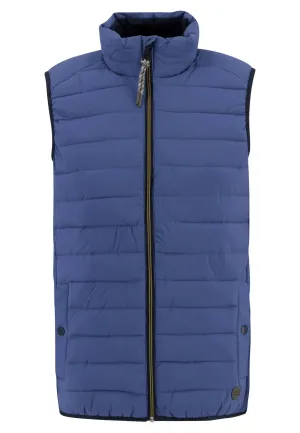 FYNCH HATTON Blue Wave Quilted Gilet