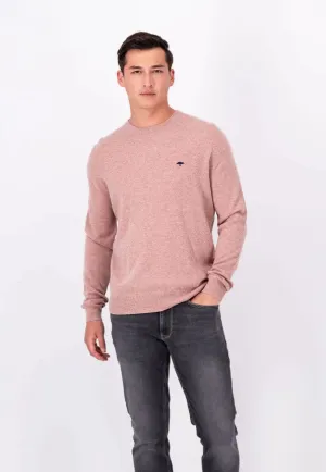 Fynch Hatton - Knit Sweater, Merino Cashmere, Pale Berry