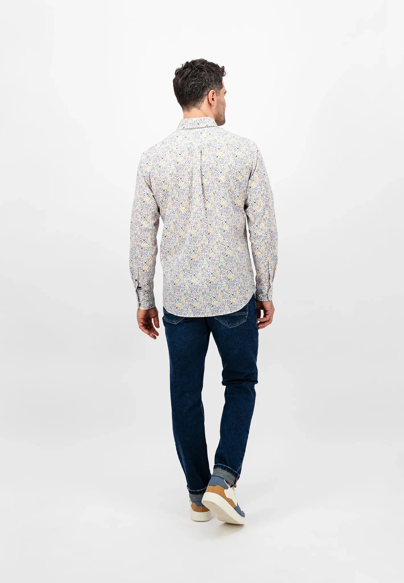 FYNCH HATTON Multi Print Shirt - Men's Soft Cotton – Dusty Lavender