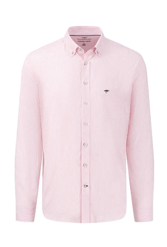 Fynch Hatton - Oxford Shirt, Pink Stripe