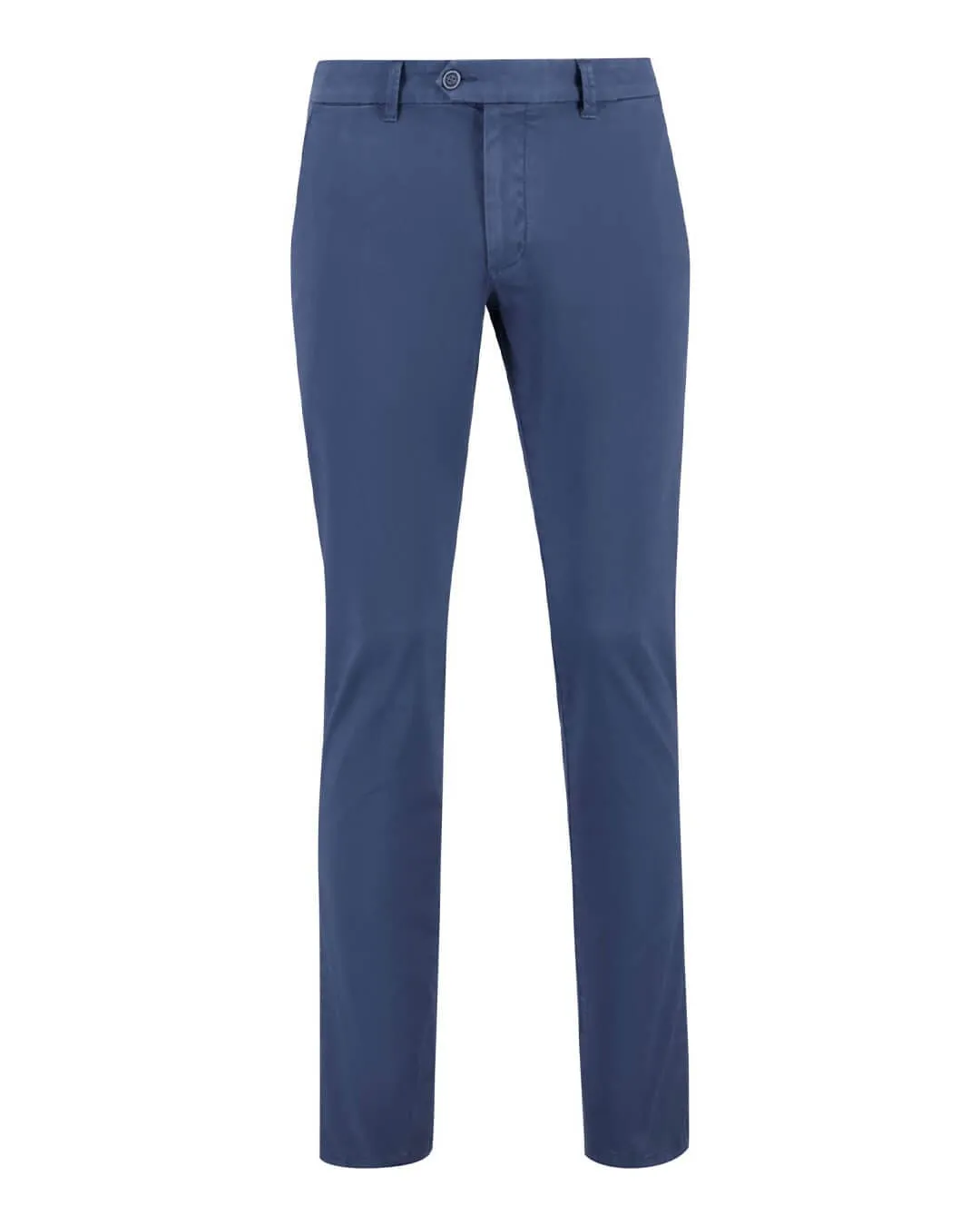 Fynch-Hatton Seasonal Blue Cotton Stretch Chino Trousers