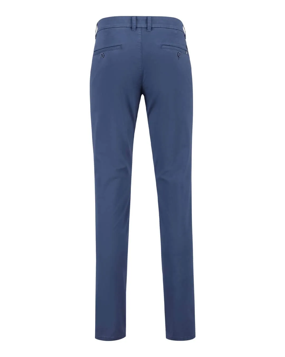 Fynch-Hatton Seasonal Blue Cotton Stretch Chino Trousers