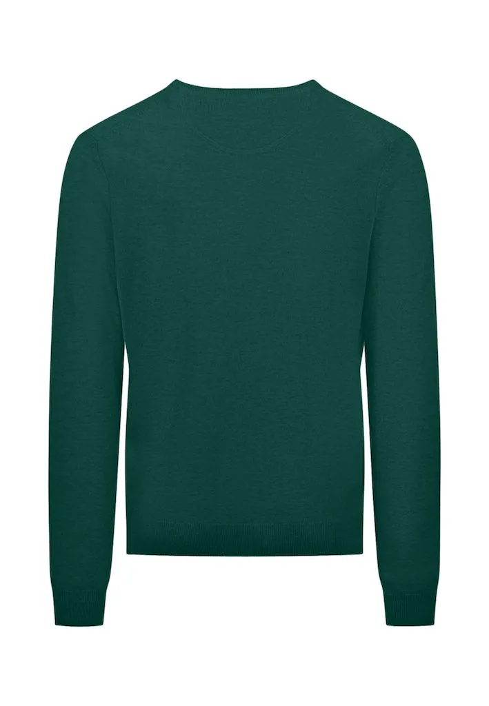 Fynch Hatton - V-Neck Sweater, Dark Emerald