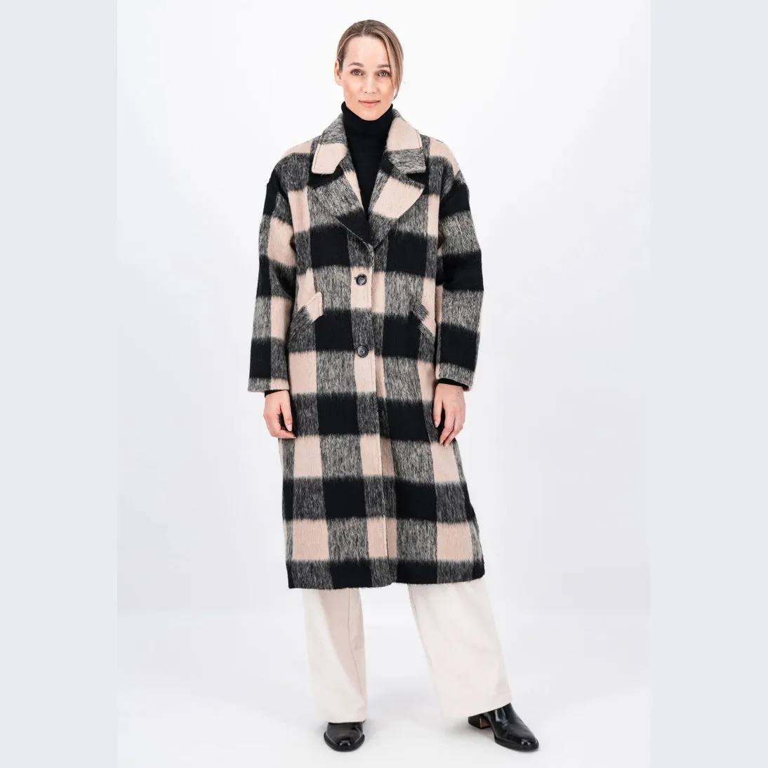 Fynch-Hatton Women's Checkered Wool Coat 24105830