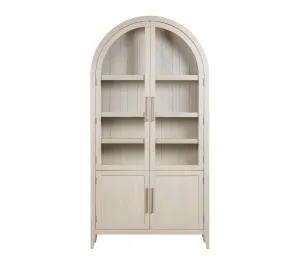 Fynn - Display Cabinet - Light Gray Oak