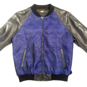 G-Gator Navy 'Hierarchy' Lambskin Bomber Jacket