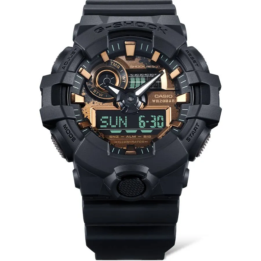 G-Shock Black & Rust Series GA700RC-1A/GA-700RC-1A