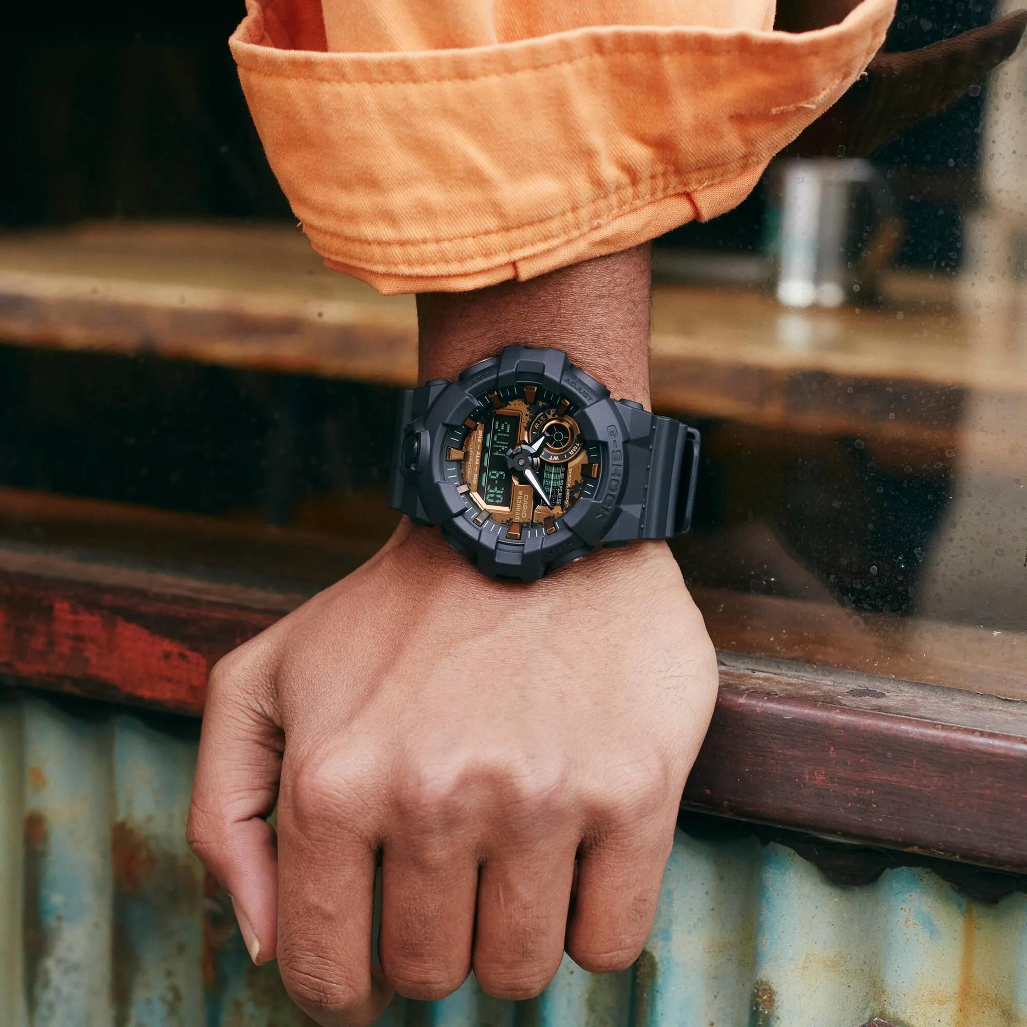 G-Shock Black & Rust Series GA700RC-1A/GA-700RC-1A