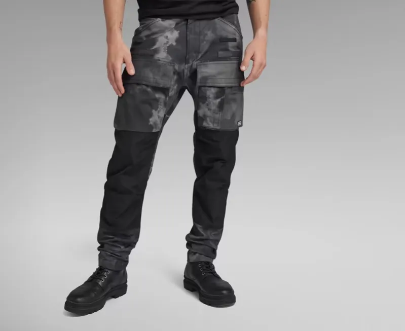 G-Star RAW 3D REGULAR TAPERED CARGO-PANT Men’s -DK BLACK BLURRY CAMO