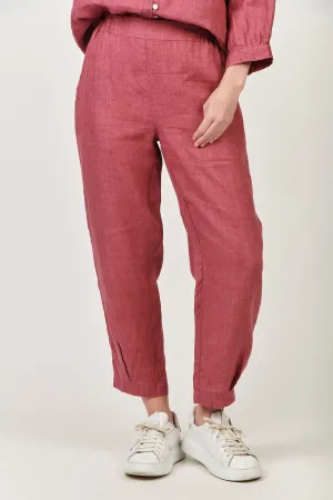 GA464 Linen Pant in Rhubarb