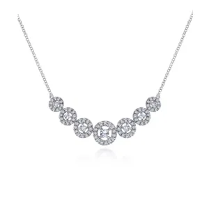 Gabriel & Co. Diamond Halo Indulgence Necklace