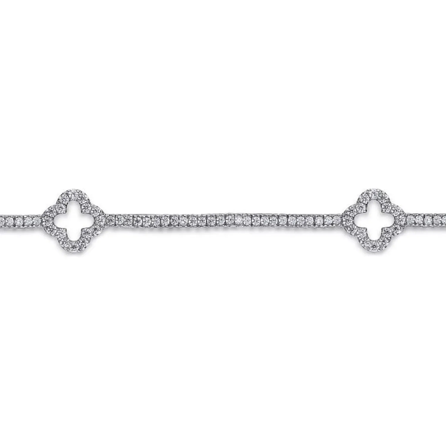 Gabriel & Co. Lusso Diamond "Clover" Tennis Bracelet