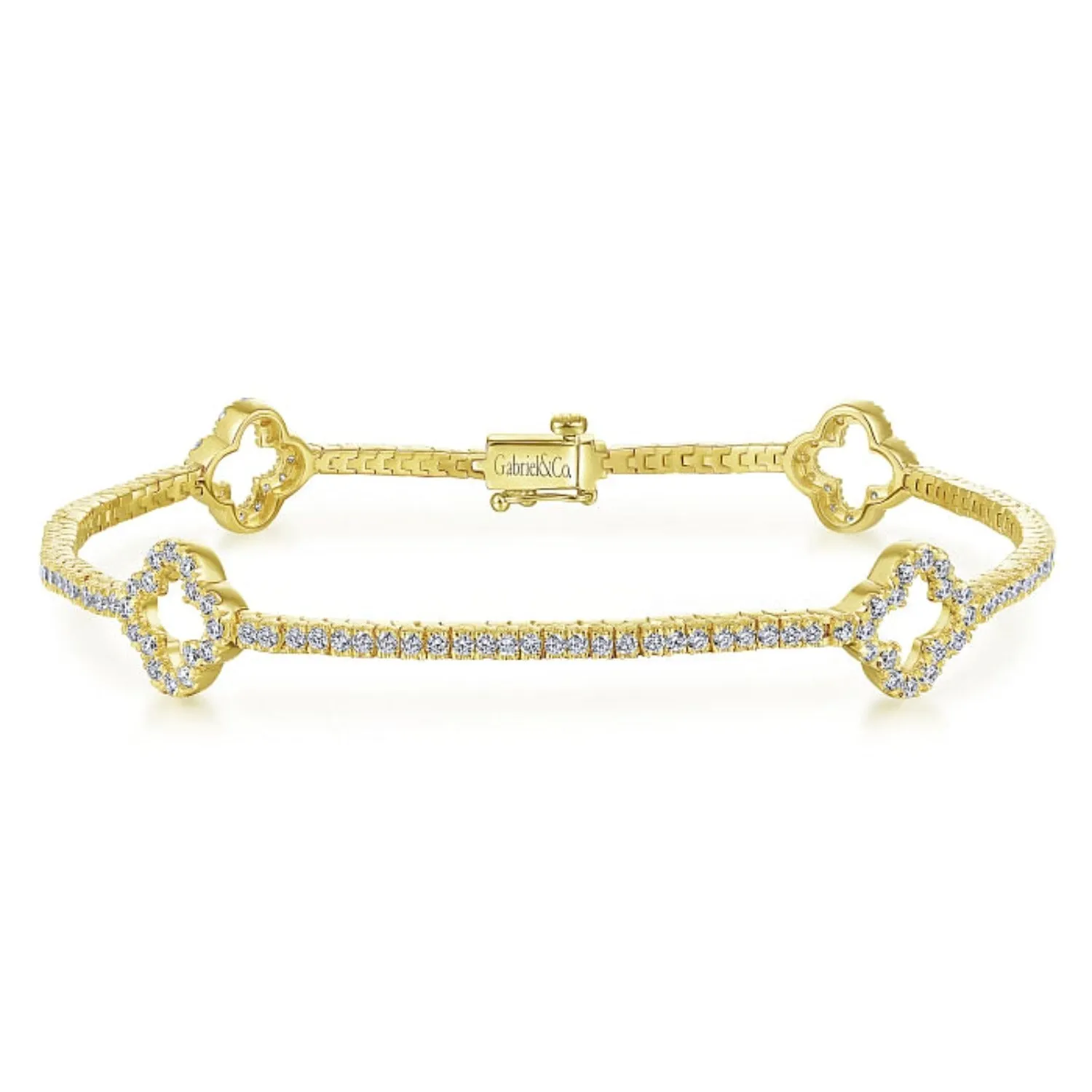 Gabriel & Co. Lusso Diamond "Clover" Tennis Bracelet