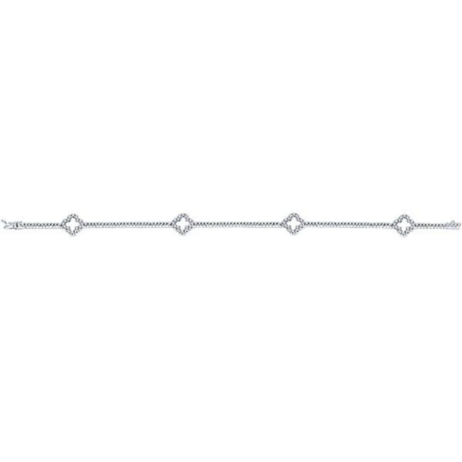 Gabriel & Co. Lusso Diamond "Clover" Tennis Bracelet