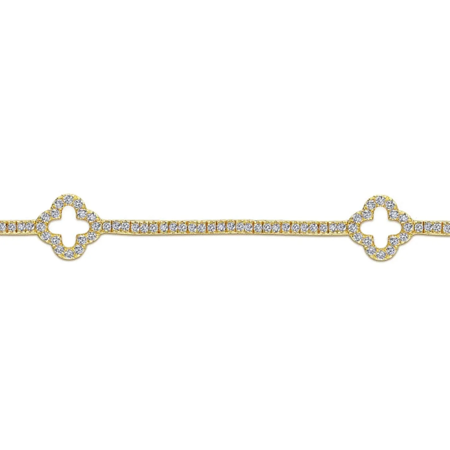 Gabriel & Co. Lusso Diamond "Clover" Tennis Bracelet