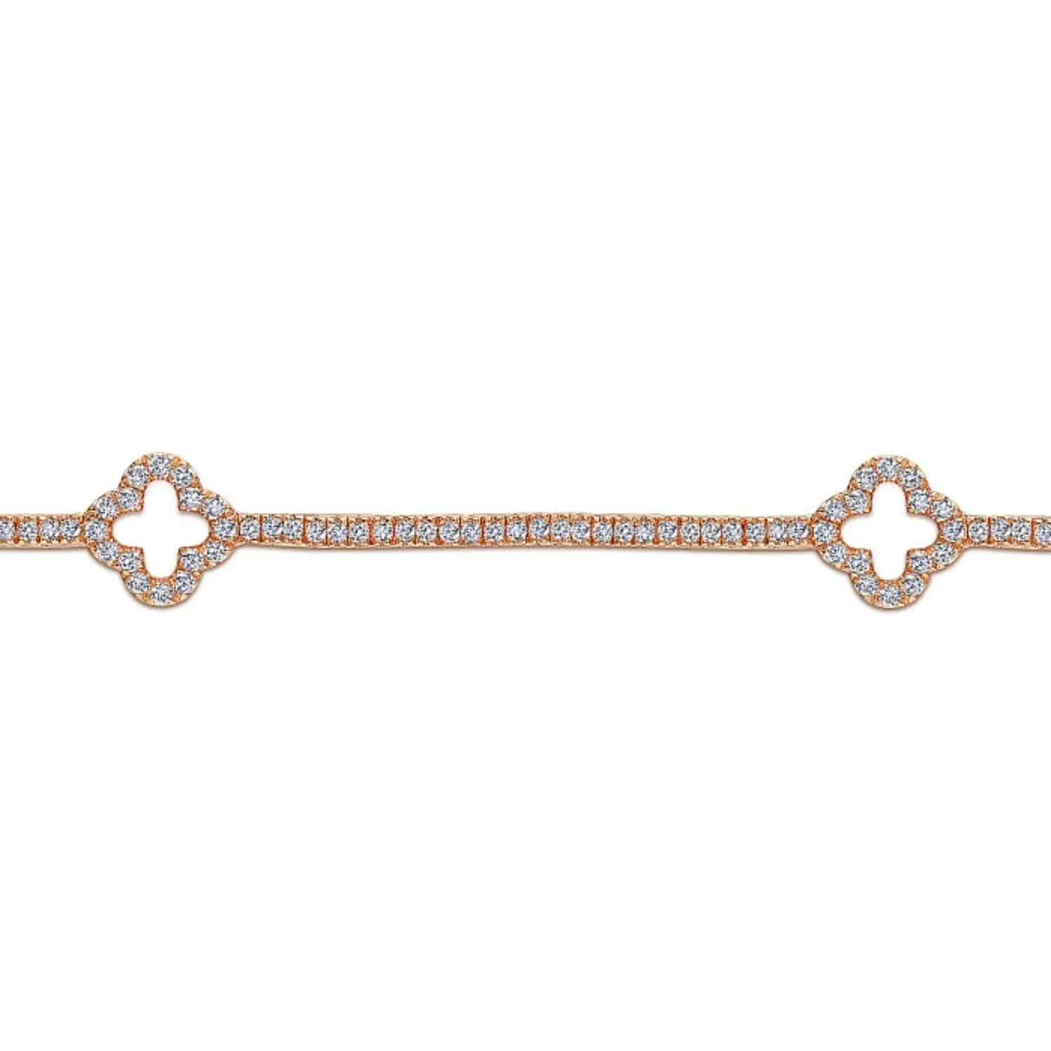 Gabriel & Co. Lusso Diamond "Clover" Tennis Bracelet