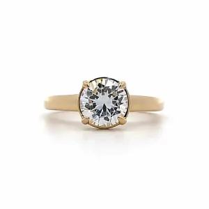 Gabriel & Co. Yellow Gold Round Diamond Engagement Ring ER16491R6Y44JJ