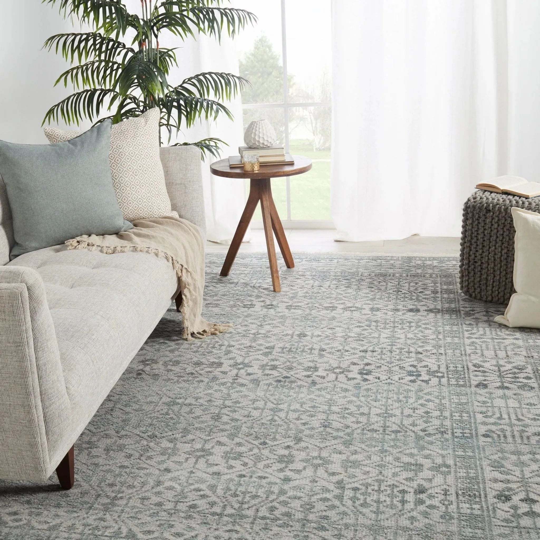 Gaia GAI02 Arinna Gray/Light Blue Rug