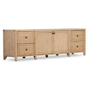 Gaines Media Console, Aged Light Pine