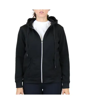 Galaxy By Harvic Women's Fleece Lined Zip Hoodie Black