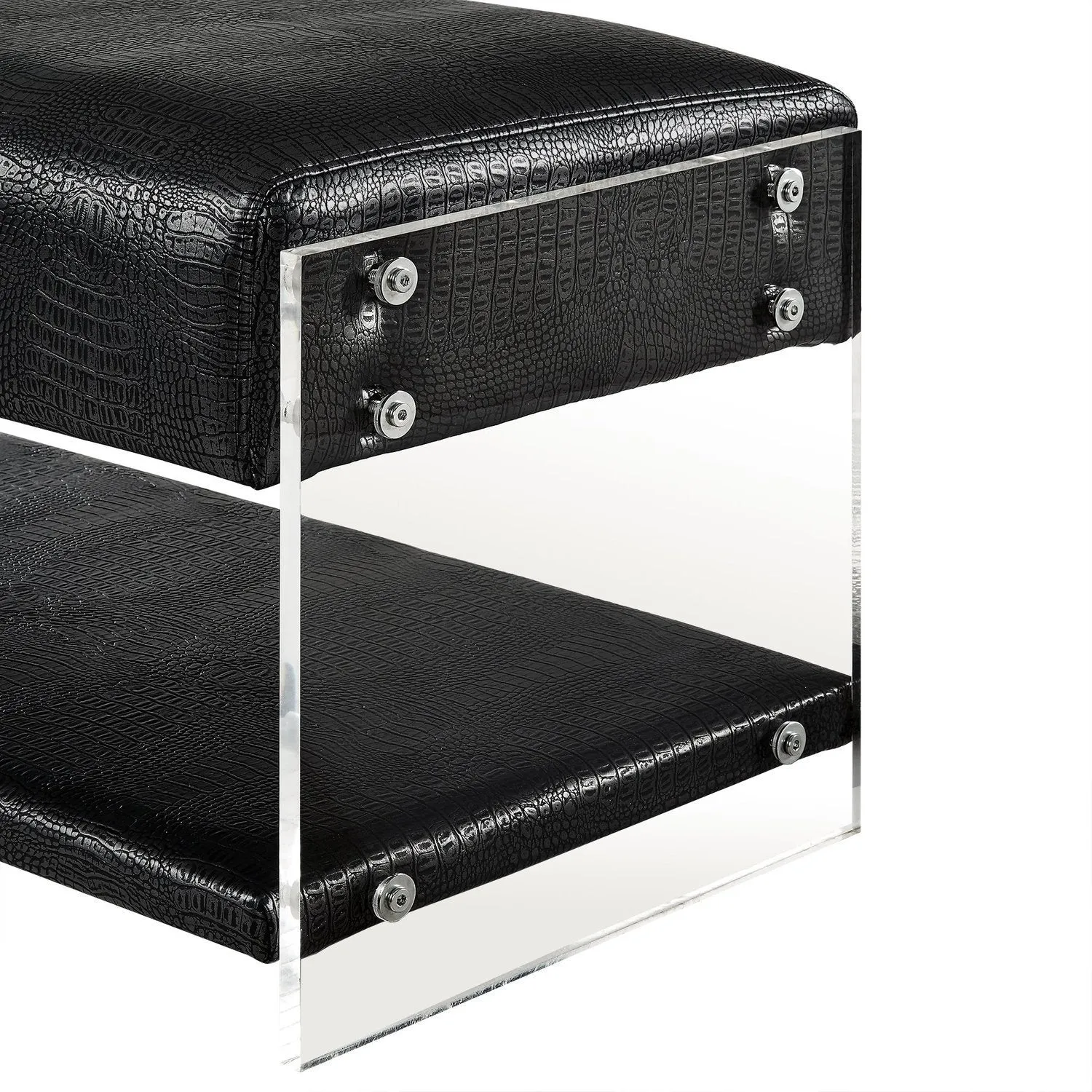 Galileo PU Leather Shelf Bench