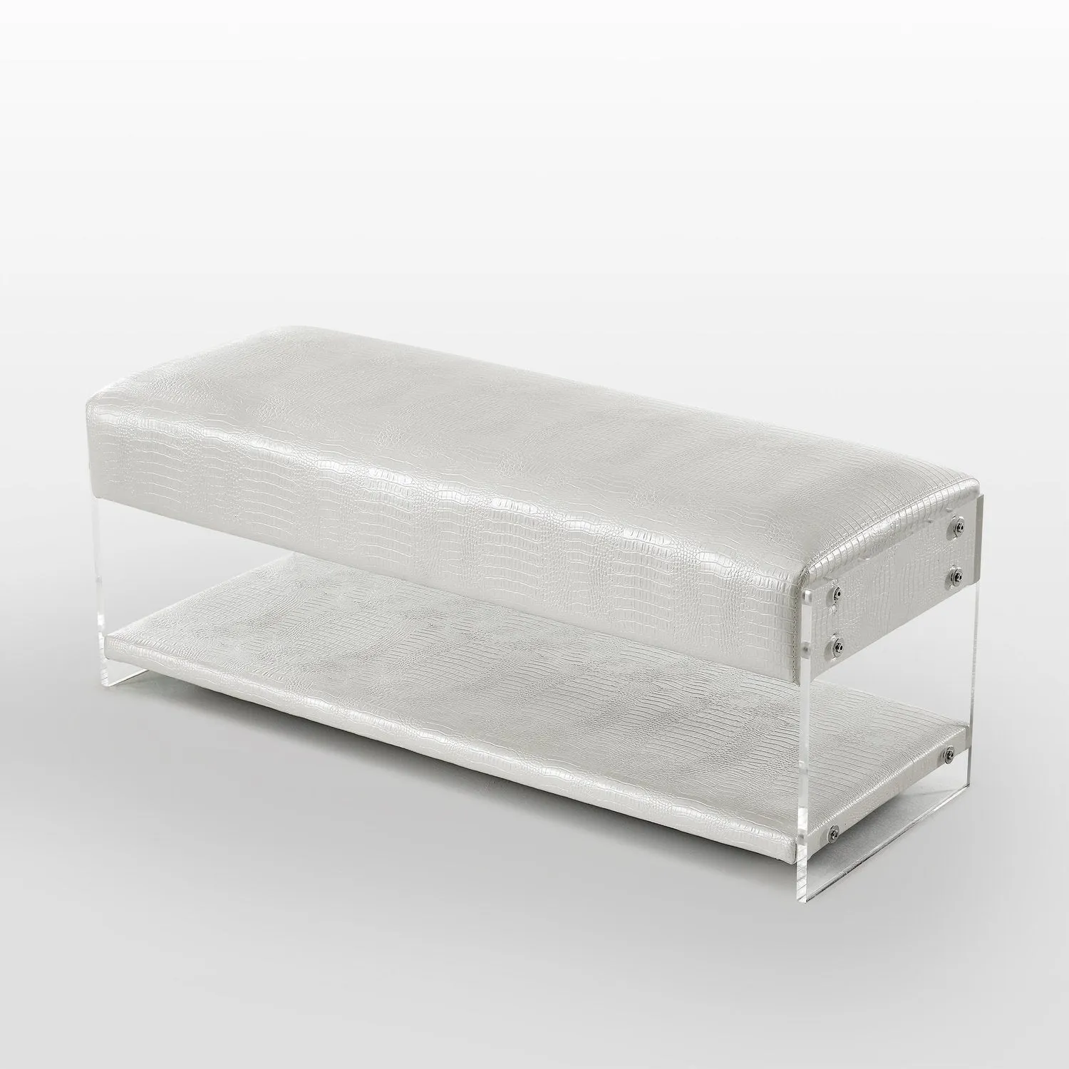 Galileo PU Leather Shelf Bench