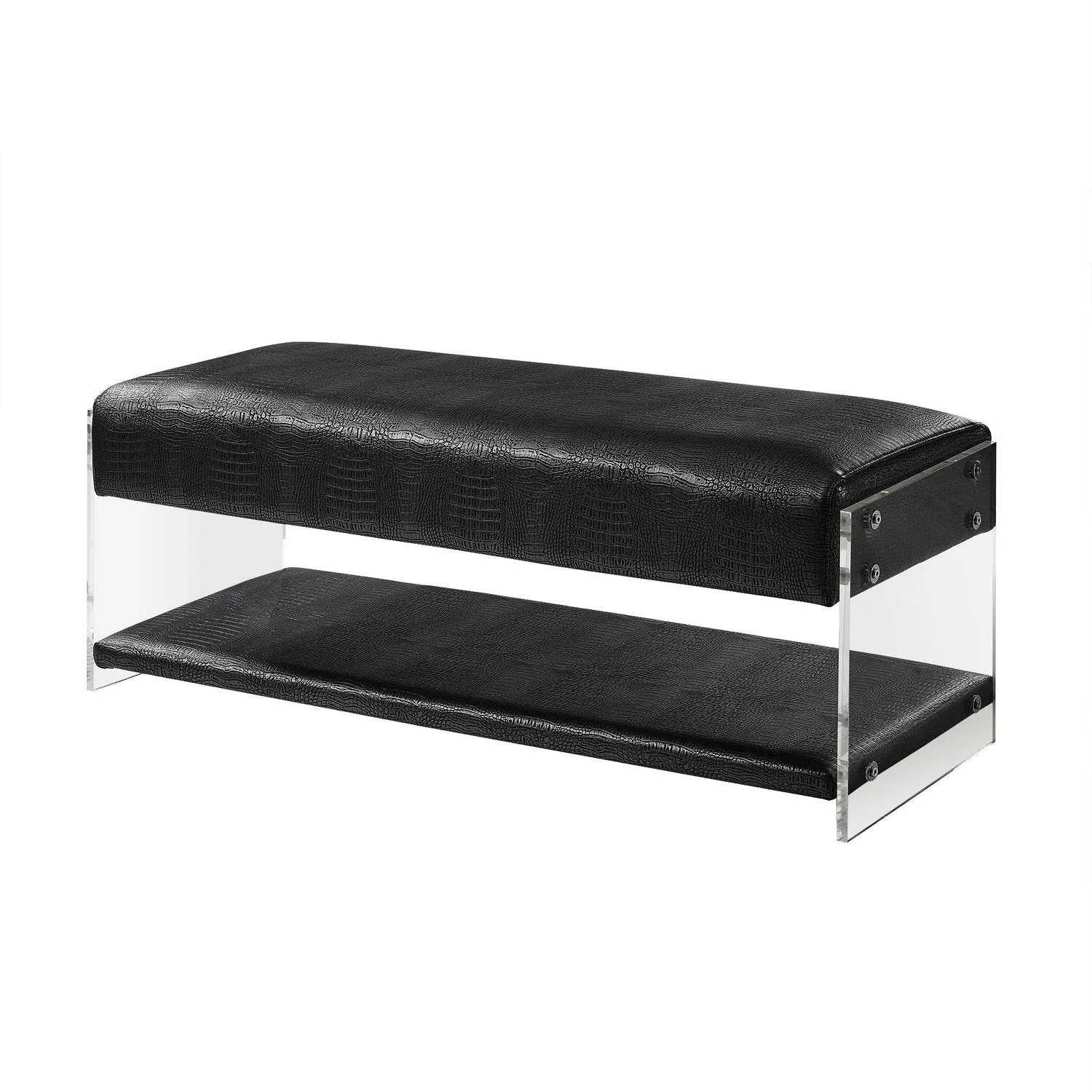 Galileo PU Leather Shelf Bench