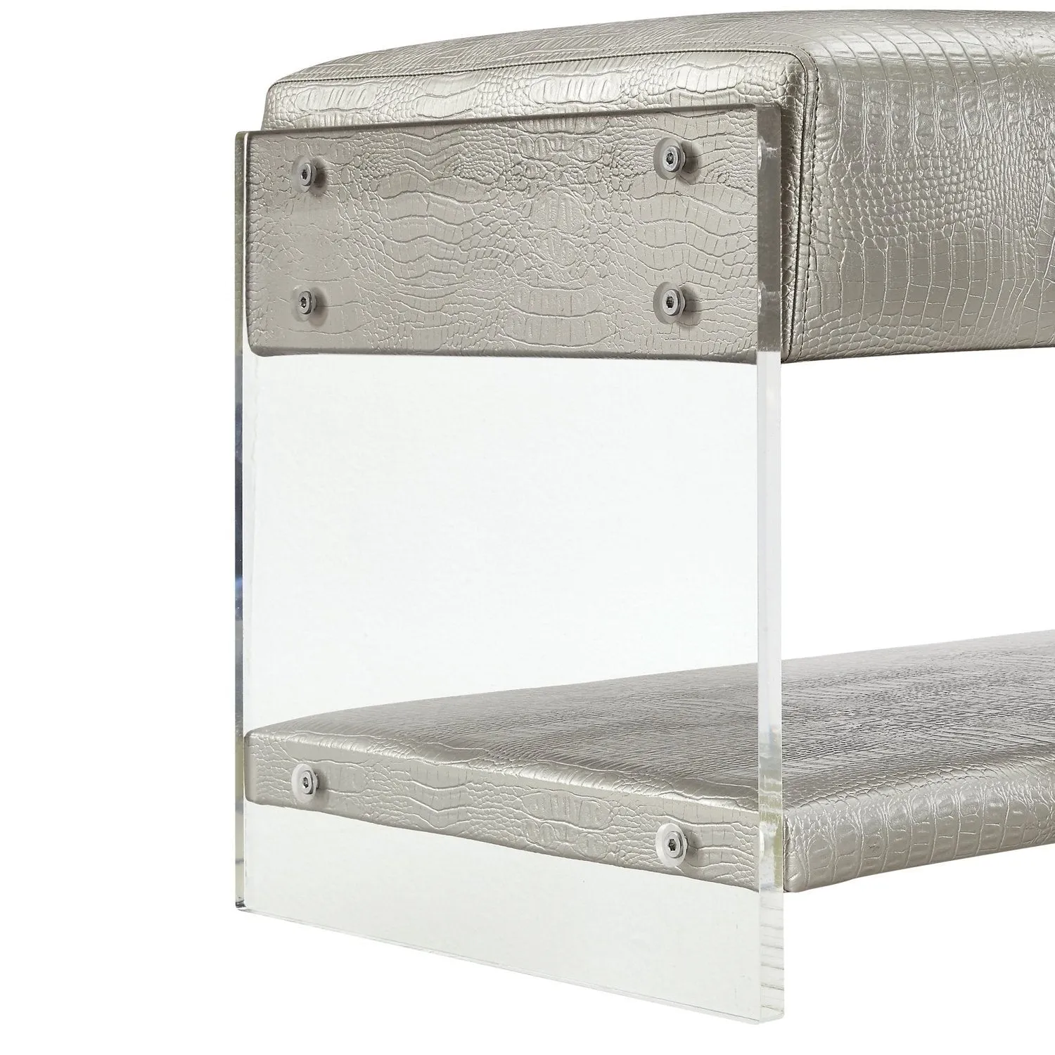 Galileo PU Leather Shelf Bench