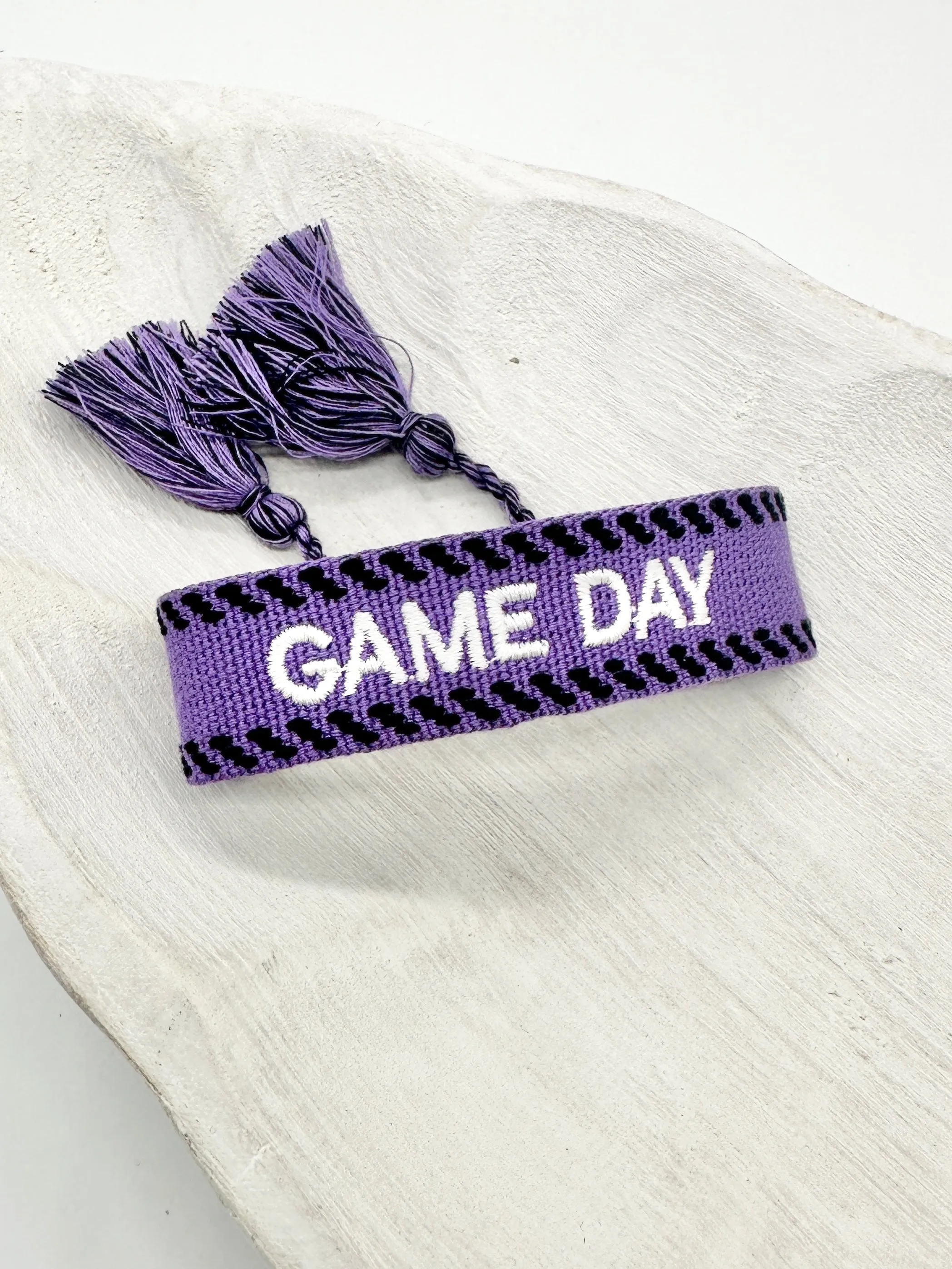 Game Day Embroidered Bracelets